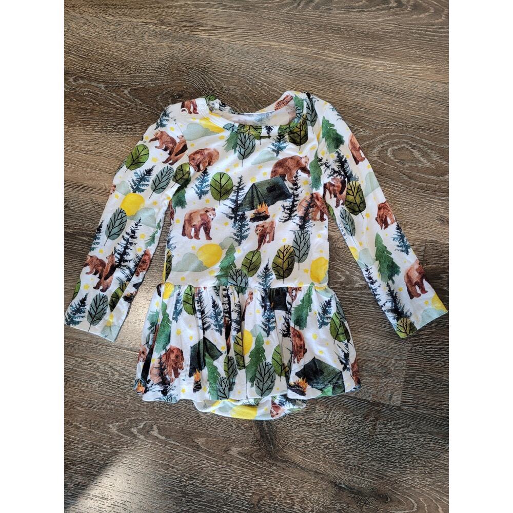 Posh Peanut Sheldon Twirl Outdoors‎ Bear Camping Dress size 6-12 Bamboo #1